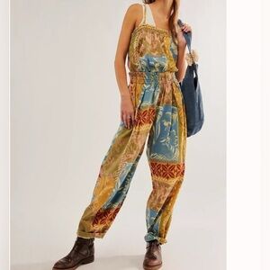 NWOT Free People Retro Heatwave One-Piece in Desert Combo - Retro Patchy